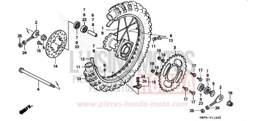 REAR WHEEL CR80RBW de 1998